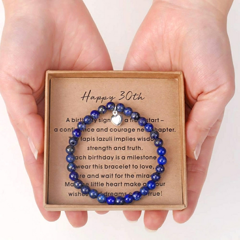 Lapis Lazuli bracelet 30th bday gift